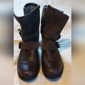 Sorel Major Moto Women's Brown Leather Boot Size 6